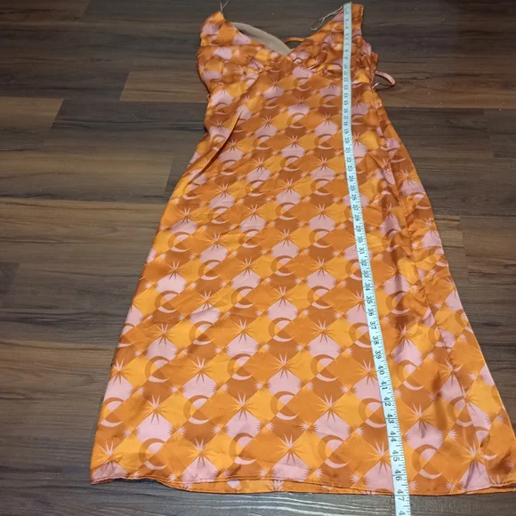 Dress forum celestial print v-neck satin midi dress hippie boho - Picture 11 of 11